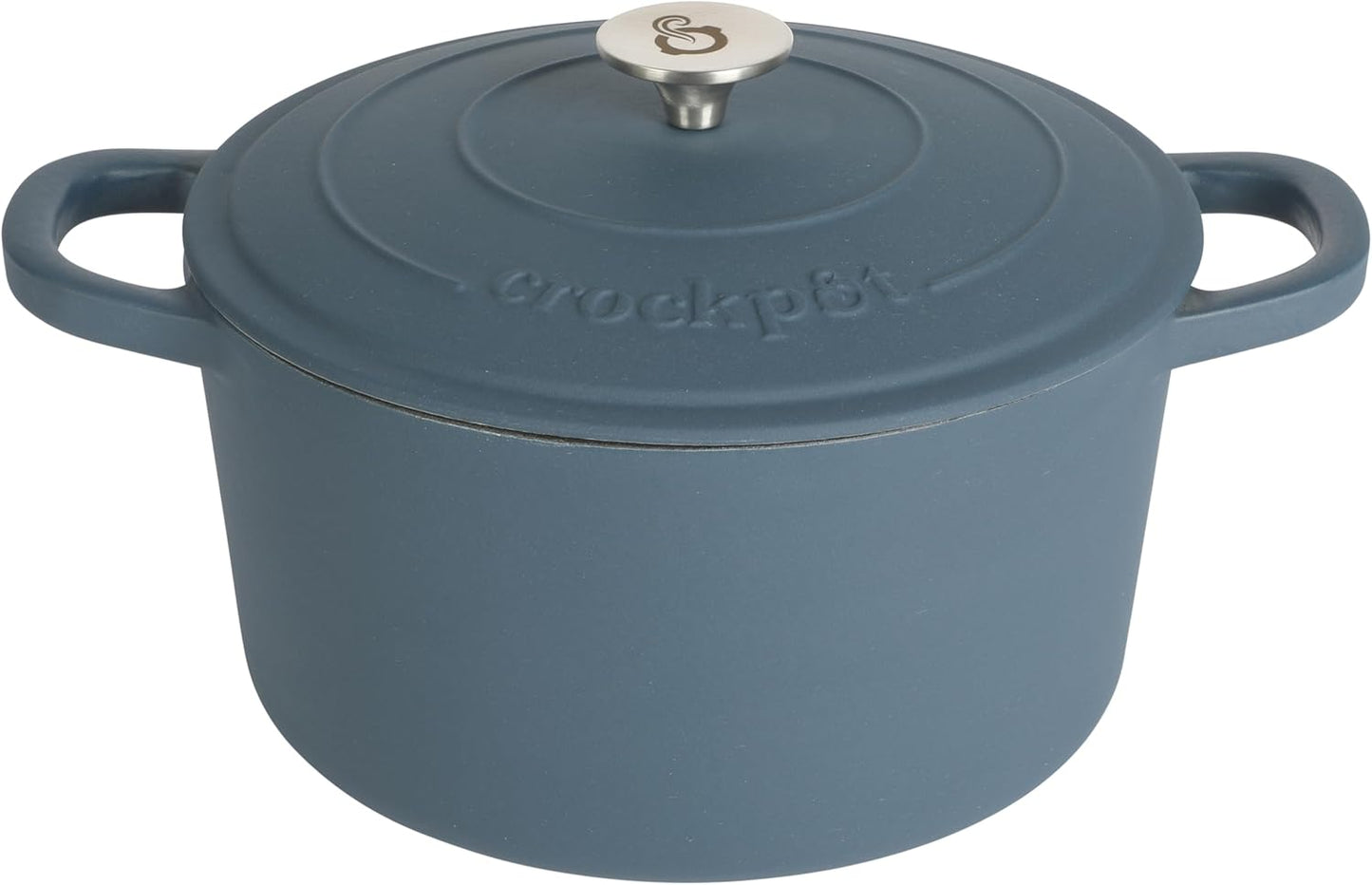 Crock-Pot 3 Quart Enameled Cast Iron Dutch Oven – Aqua - Curated Catalog