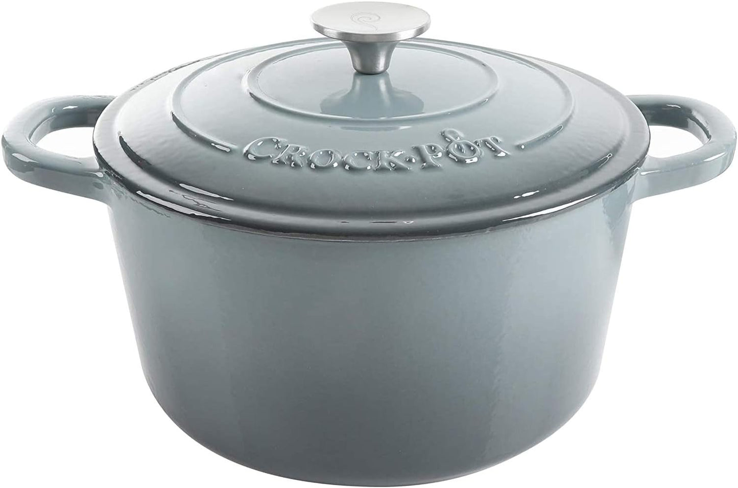 Crock-Pot 3 Quart Enameled Cast Iron Dutch Oven – Aqua - Curated Catalog