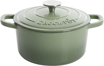 Crock-Pot 3 Quart Enameled Cast Iron Dutch Oven – Aqua