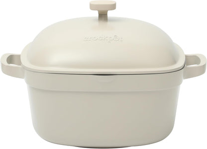 Crock-Pot 3 Quart Enameled Cast Iron Dutch Oven – Aqua - Curated Catalog