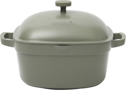 Crock-Pot 3 Quart Enameled Cast Iron Dutch Oven – Aqua - Curated Catalog