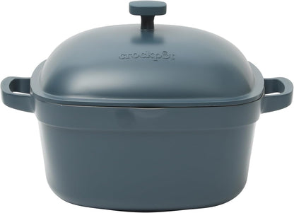 Crock-Pot 3 Quart Enameled Cast Iron Dutch Oven – Aqua - Curated Catalog